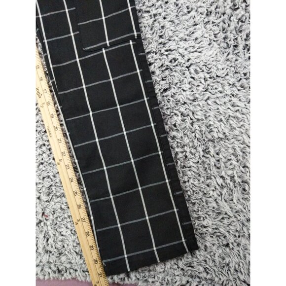 HOT TOPIC Grid Cargo Jogger Pants Mens XL Black White Checkered Goth Grunge NEW - Picture 6 of 8